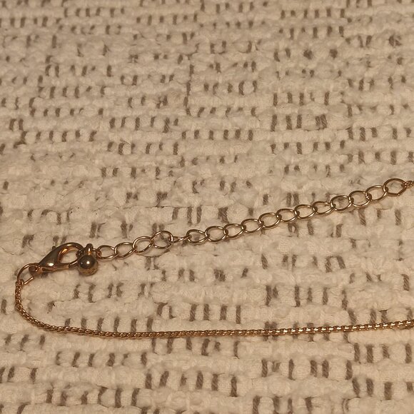 Pomina teal green tassel necklace set with teal blue gold tone bracelet stack - Picture 4 of 14